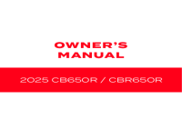Honda CBR650R  CB650R  - Owners Manual 2025 EN